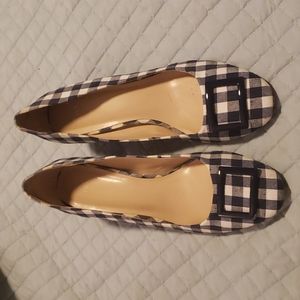 Crown & Ivy navy checked heel 8.5